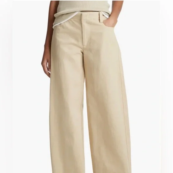 Vince Washed Twill Haystack Wide-Leg Pants Size 8 NWOT - Picture 2 of 14